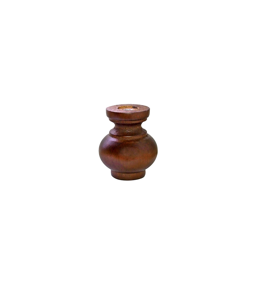 PIEDINO IN LEGNO SERIE "DEKOR" - Ø 53 - H.60 MM. - NOCE