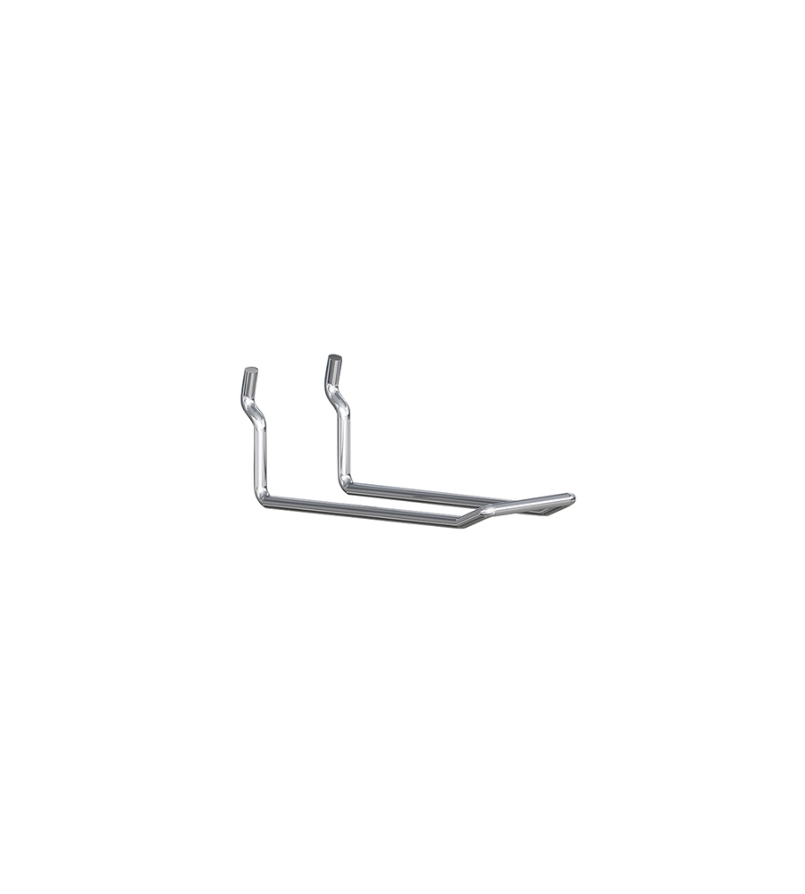 GANCI DOPPI IN METALLO PER PANNELLO FORATO - 20 CM. - 8 PZ.