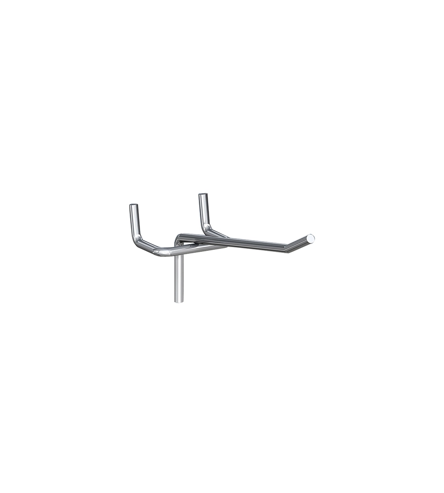 GANCI SINGOLI IN METALLO PER PANNELLO FORATO - 20 CM. - 8 PZ.