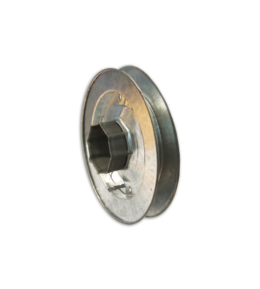PULEGGIA OTTAGONALE PER RULLO FERRO Ø 200 MM.
