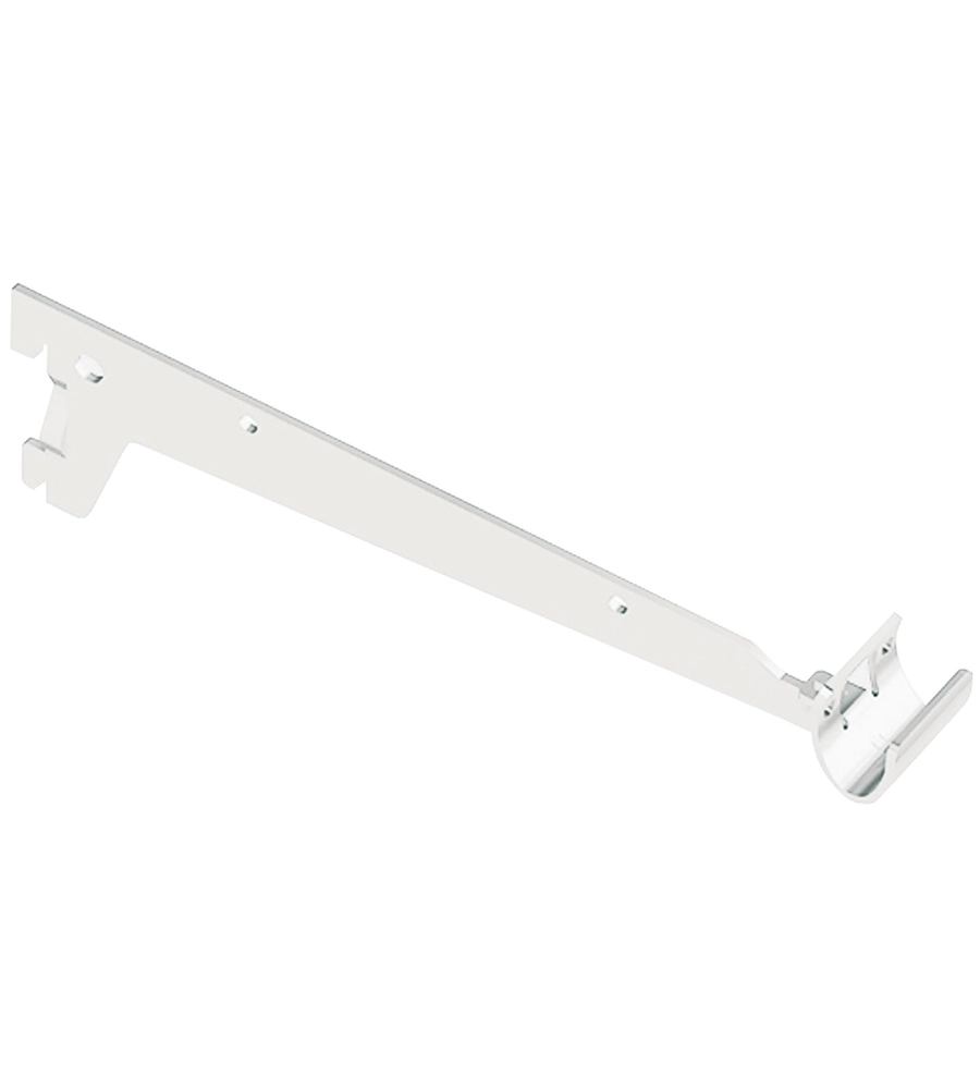 REGGIMENSOLA A 2 GANCI PER TUBO OVALE - 33 CM. - BIANCO