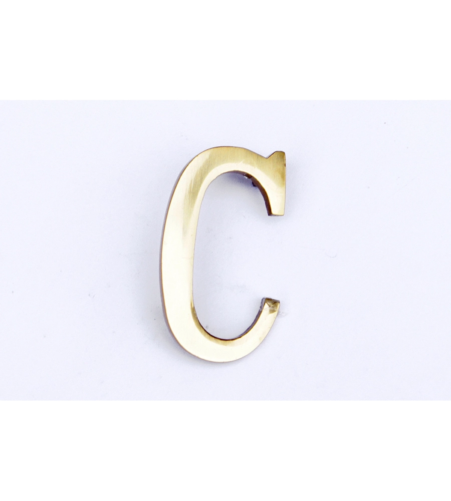 LETTERA CIVICO "C" IN OTTONE