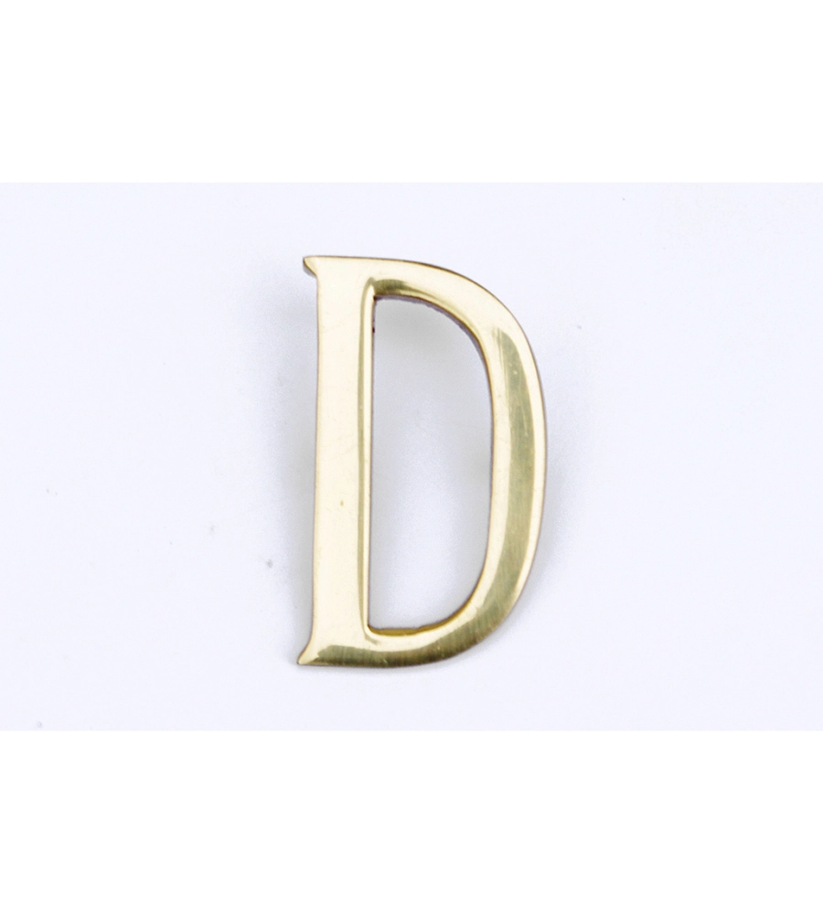 LETTERA CIVICO "D" IN OTTONE