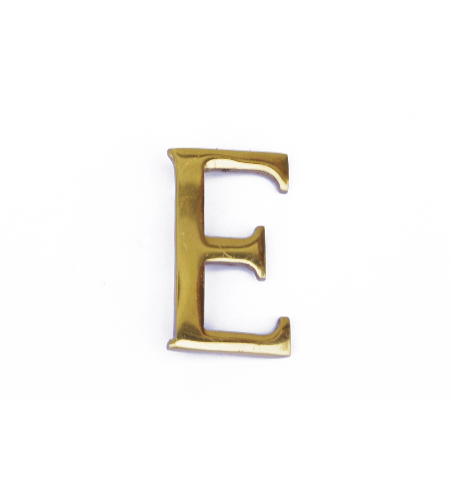 LETTERA CIVICO "E" IN OTTONE