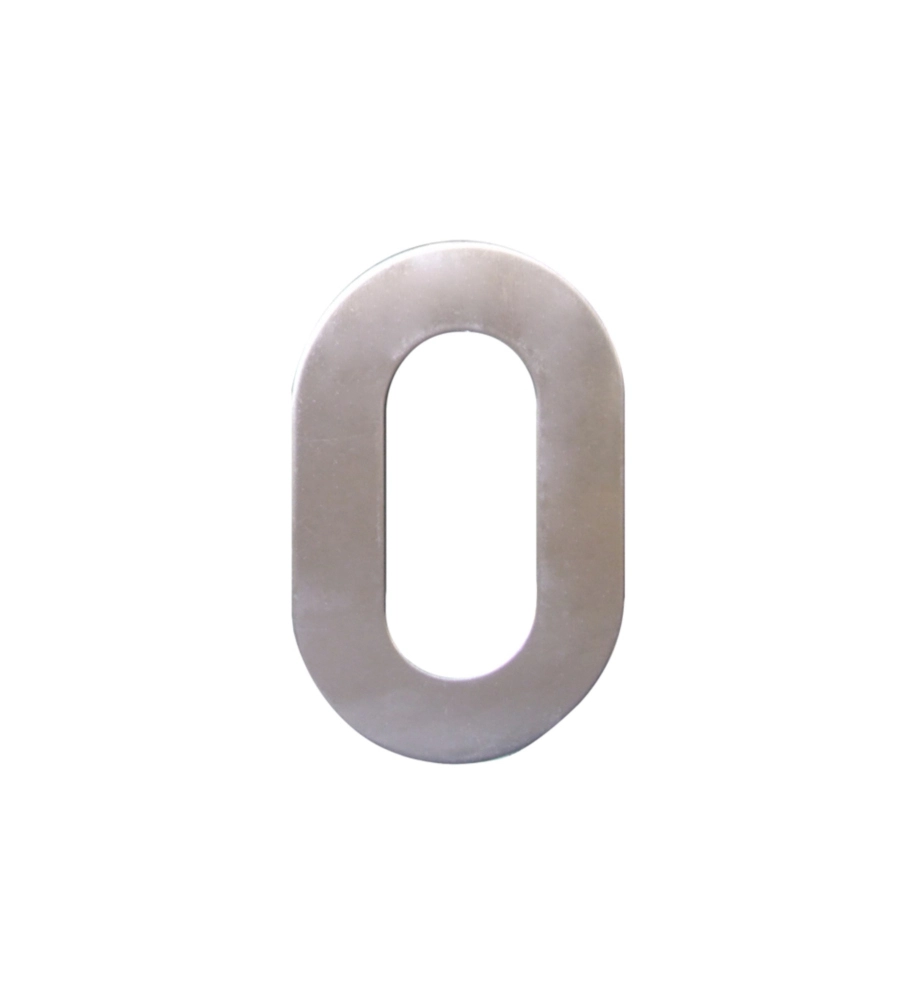 NUMERO CIVICO "0" H. 120 MM. IN ACCIAIO INOX