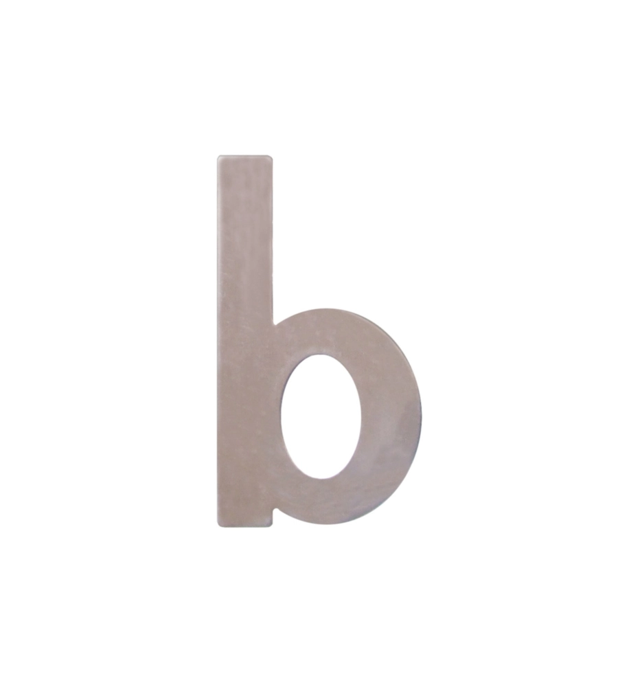 LETTERA CIVICA "B" IN ACCIAIO INOX