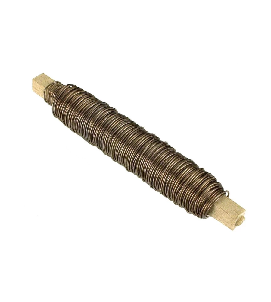FILO FERRO LACCATO SU ROCCHETTO 0,9 X 25 - BIANCO - 25 MT.
