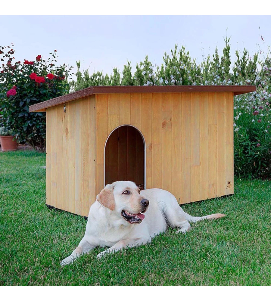 CUCCIA PER CANI DA ESTERNO "BAITA 120" IN LEGNO, 140X85,5X87 CM - FERPLAST