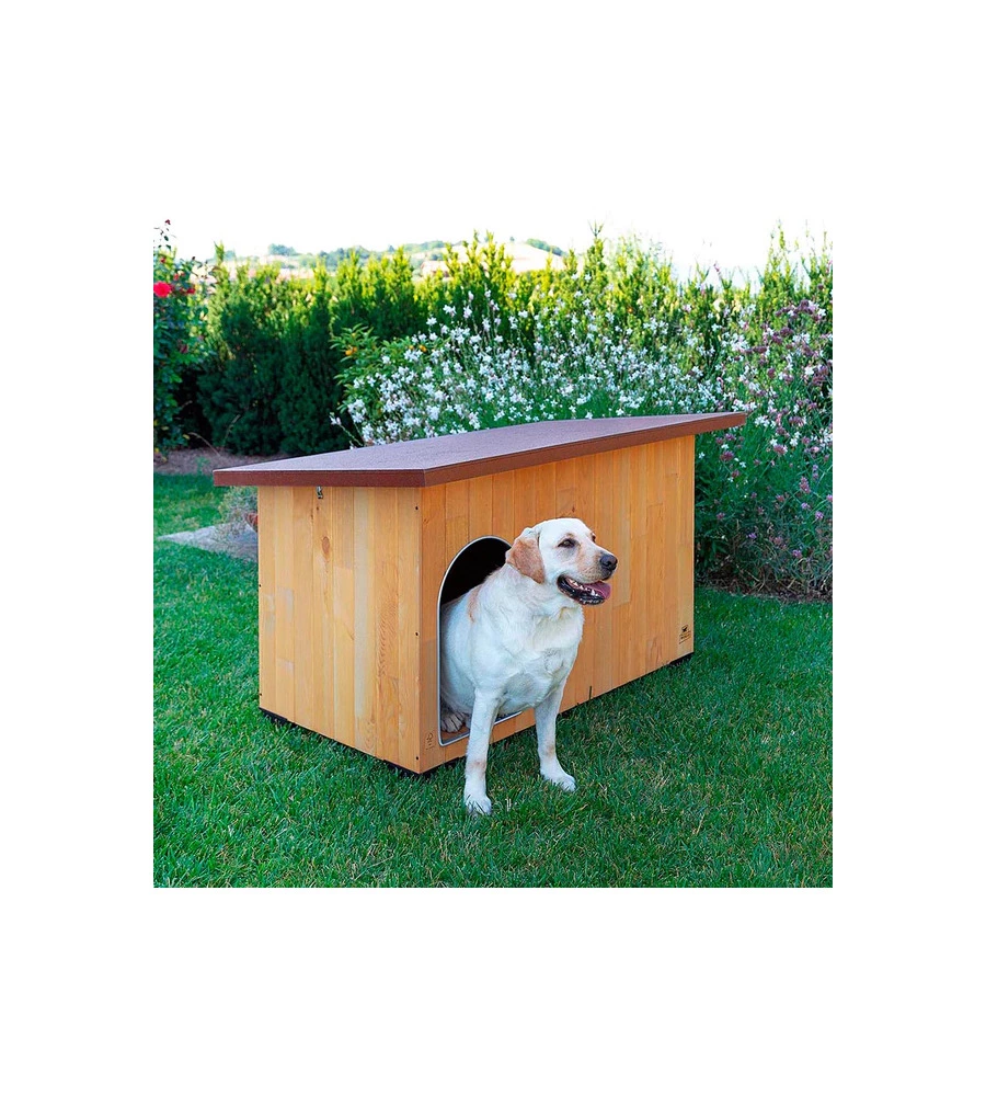 CUCCIA PER CANI DA ESTERNO "BAITA 120" IN LEGNO, 140X85,5X87 CM - FERPLAST