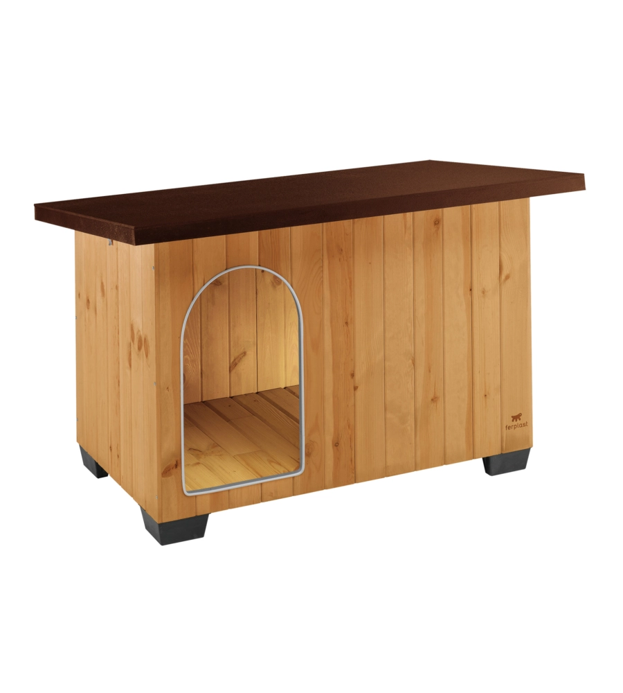 CUCCIA PER CANI DA ESTERNO "BAITA 120" IN LEGNO, 140X85,5X87 CM - FERPLAST