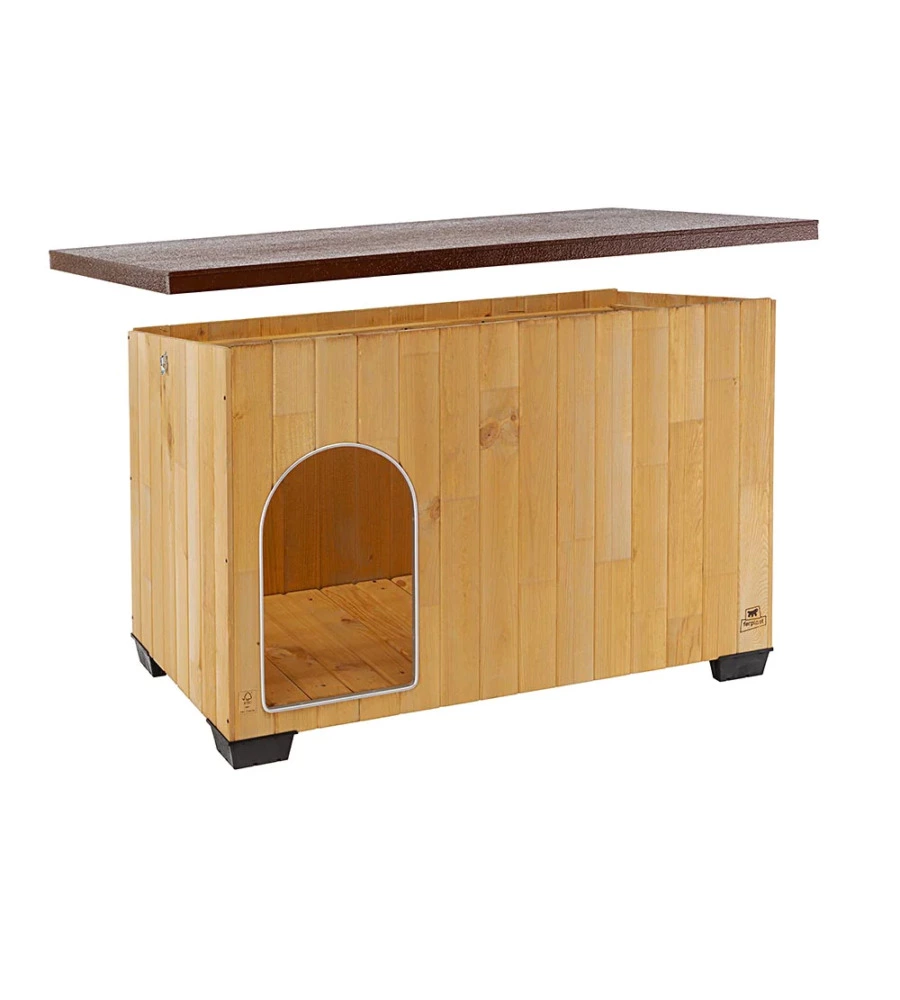 CUCCIA PER CANI DA ESTERNO "BAITA 120" IN LEGNO, 140X85,5X87 CM - FERPLAST