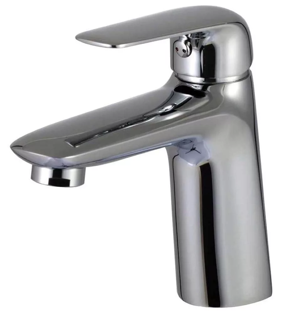 MISCELATORE LAVABO "LIVINA" IN OTTONE CROMATO, H14,8 CM