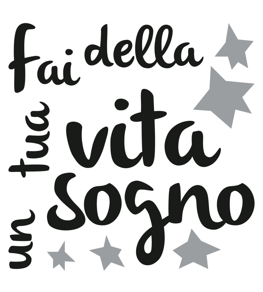 STICKERS DECORAZIONE MURALE "SOGNO E REALTA" - DECORO CREARREDA.
