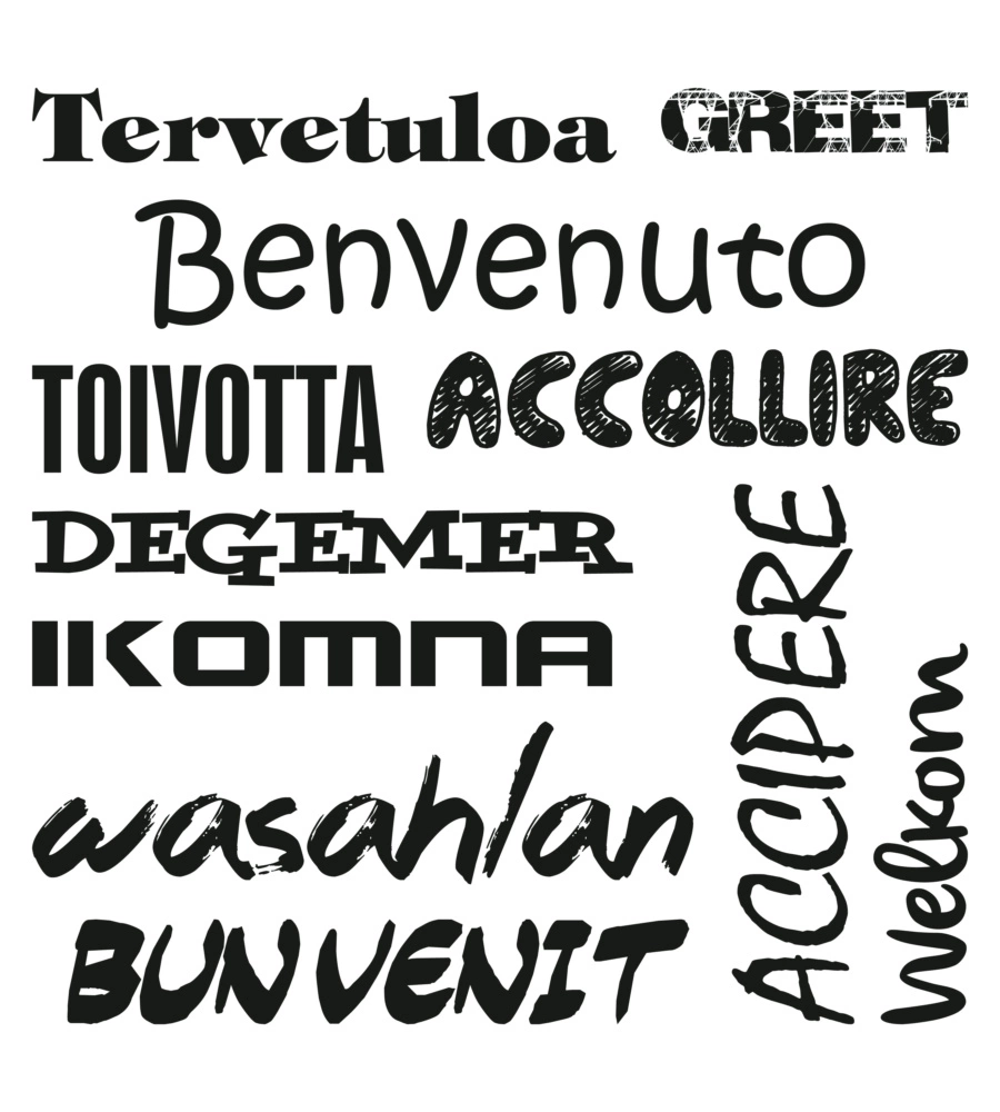 STICKERS M WORDS UP WELCOM  - DECORO CREARREDA.