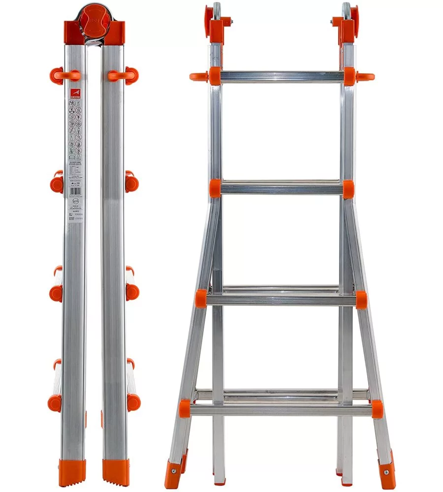 SCALA ALLUNGABILE TELESCOPICA IN ALLUMINIO 4+4