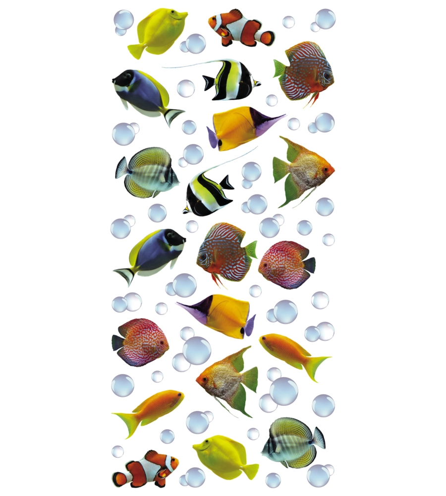 STICKERS CREATIVE S COLOURFUL FISCHES - DECORO CREARREDA.