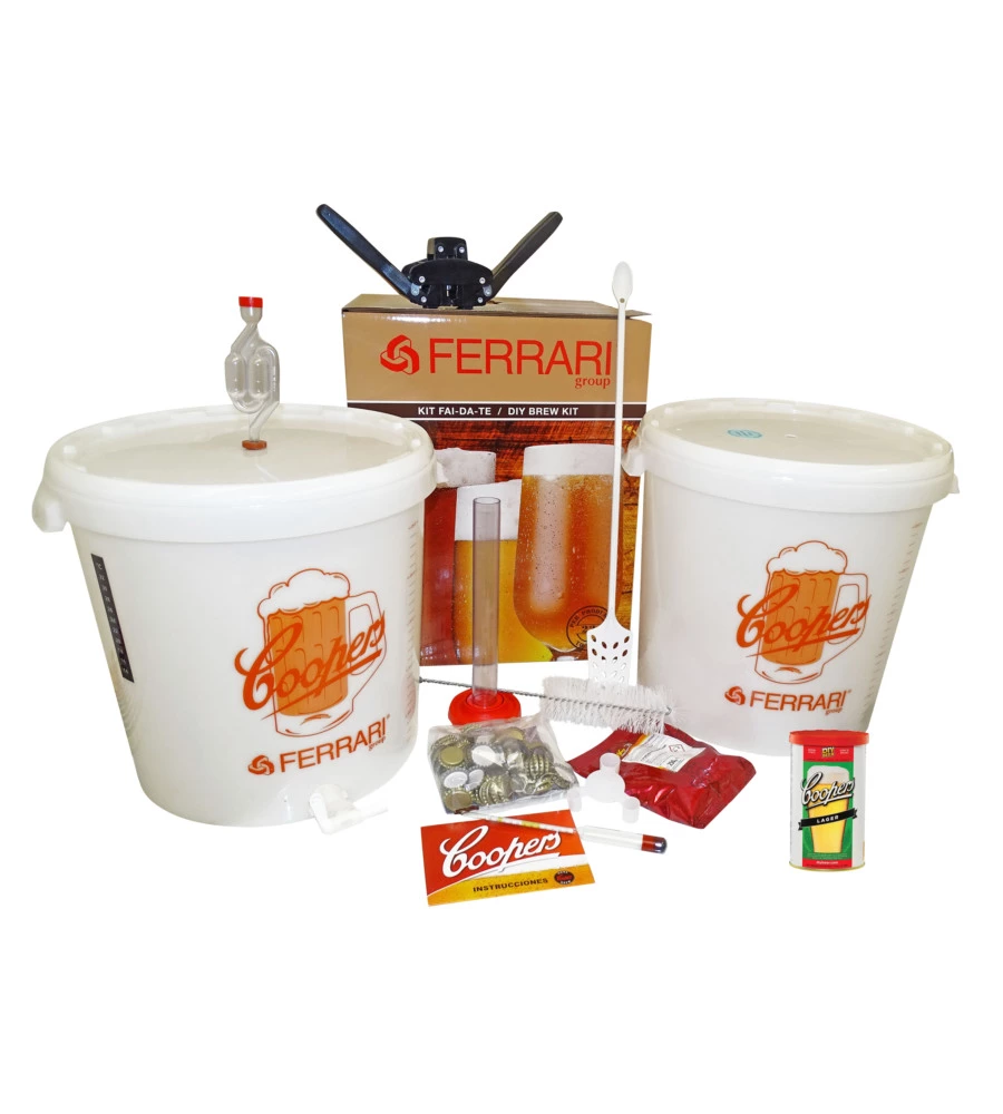 KIT BIRRA ARTIGIANALE SUPER LUX CON DOPPIO FERMENTATORE DA 32 LITRI E MALTO LAGER - FERRARI GROUP