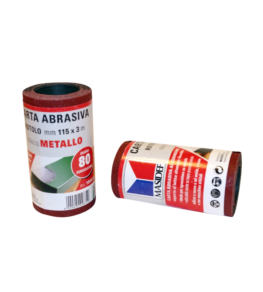 ROTOLO CARTA ABRASIVA PER METALLO GRANA 120