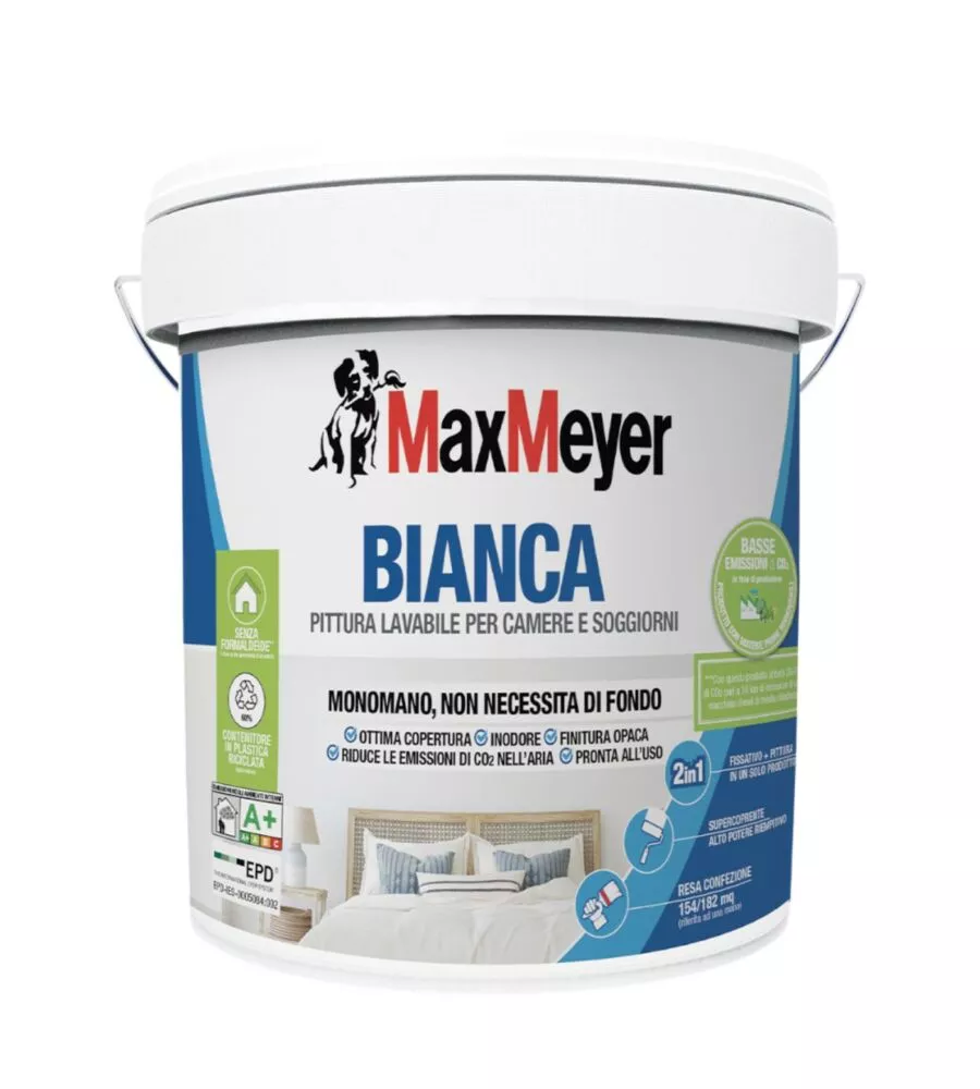 Pittura murale lavabile Max Meyer "Bianca" bianco 4 lt