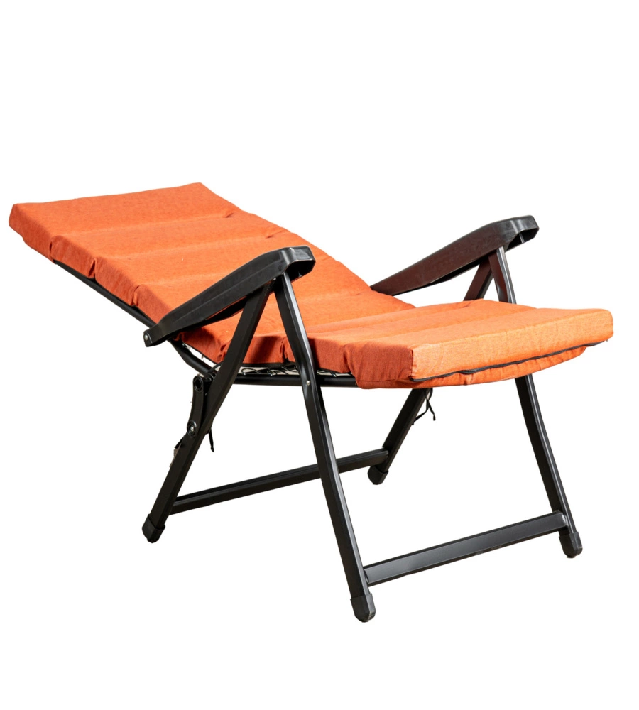 SEDIA DA ESTERNO PIEGHEVOLE RECLINABILE "BOMBER SICILIA" TERRACOTTA 122X60X61 CM