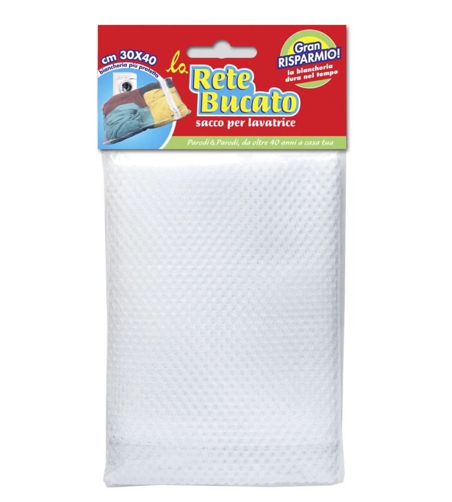 SACCO RETE BUCATO PER LAVATRICE - 30X40 CM.