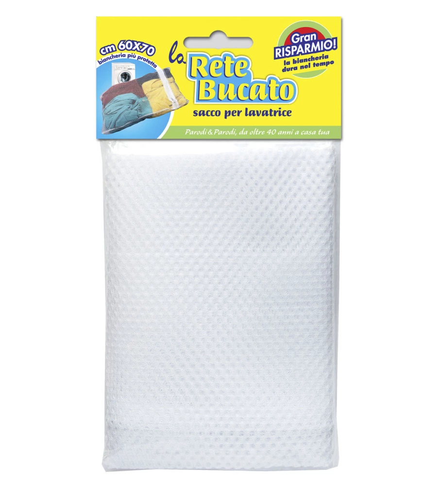 SACCO RETE BUCATO PER LAVATRICE - 60X70 CM.