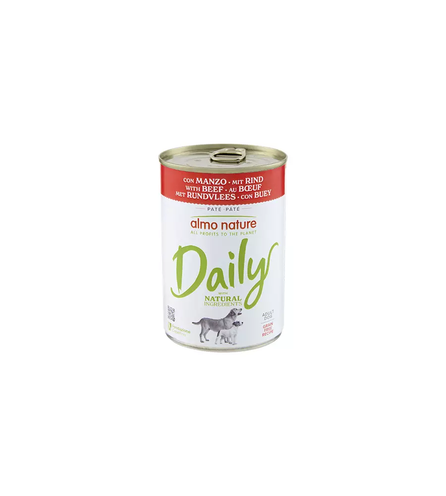 ALIMENTO UMIDO PER CANI ALMO NATURE "DAILY" CON MANZO 400 GR