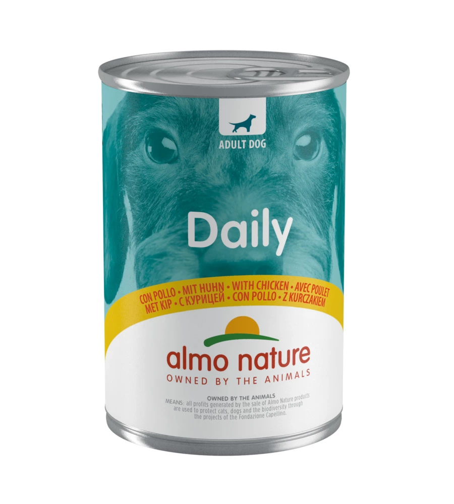 LATTINA DA 400 GR. CON POLLO, ALIMENTO UMIDO PER CANI.