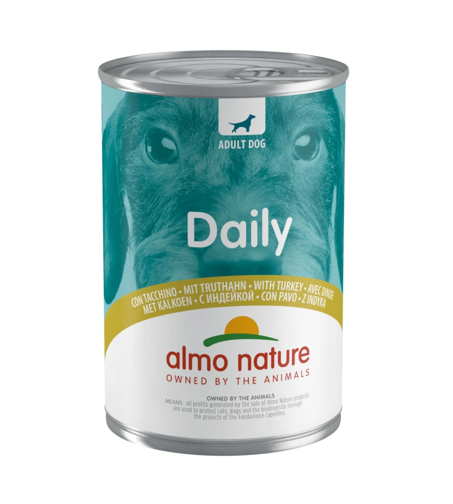 LATTINA DA 400 GR. CON TACCHINO, ALIMENTO UMIDO PER CANI.