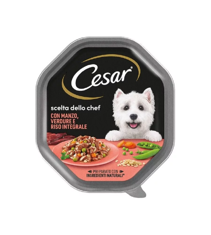 ALIMENTO UMIDO CANI CESAR "SCELTA DELLO CHEF" CON MANZO, RISO E VERDURE 150 GR