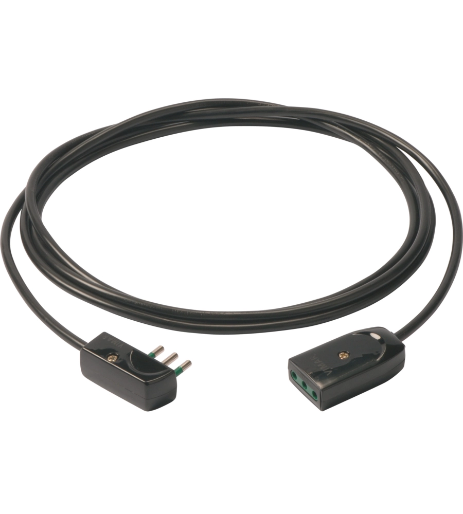 CAVO PROLUNGA 5 METRI NERO 3G0,75+SPINAPIATTA - VIMAR.