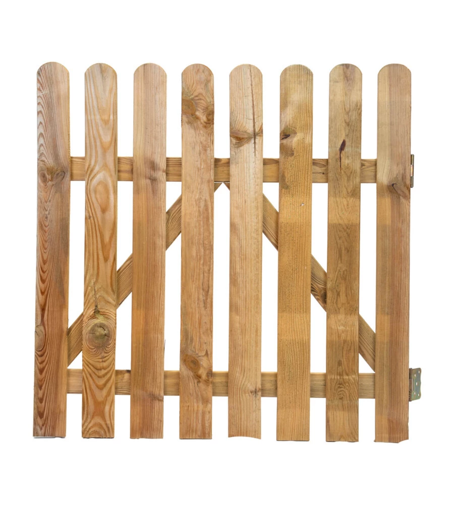 CANCELLO DA ESTERNO IN LEGNO COMPLETO DI FERRAMENTA E PALI 90X16X150 CM