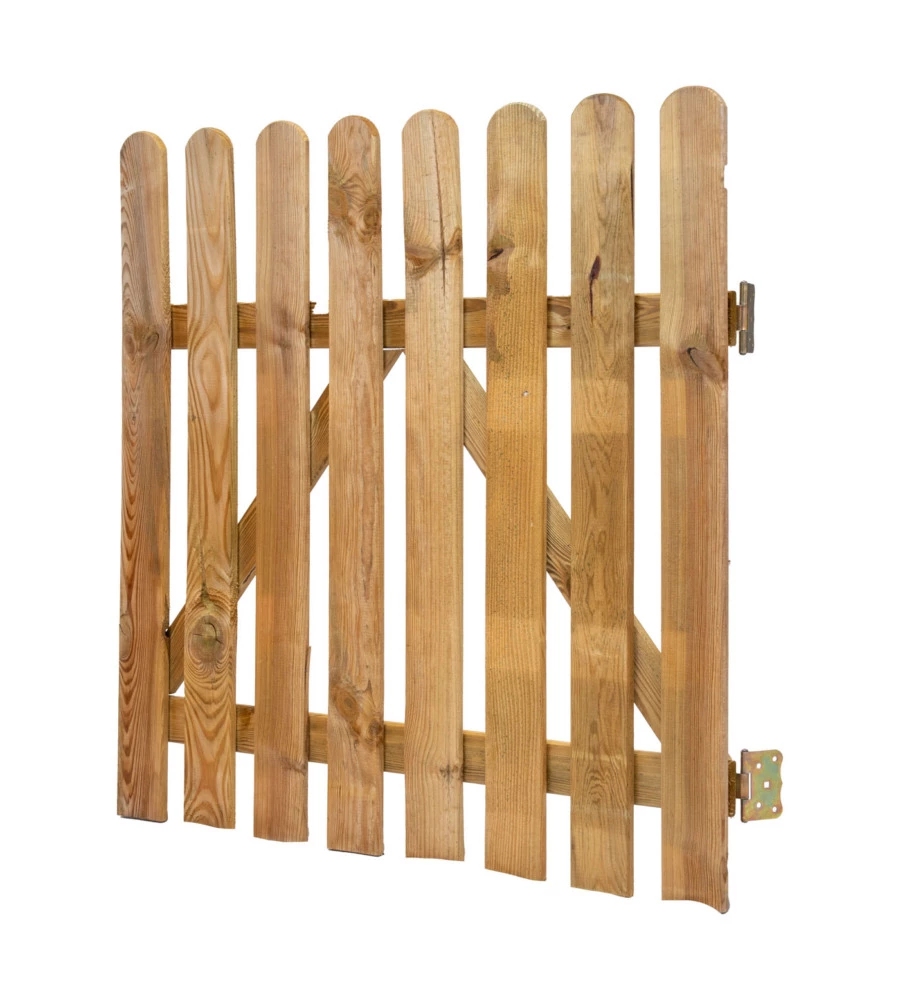 CANCELLO DA ESTERNO IN LEGNO COMPLETO DI FERRAMENTA E PALI 90X16X150 CM