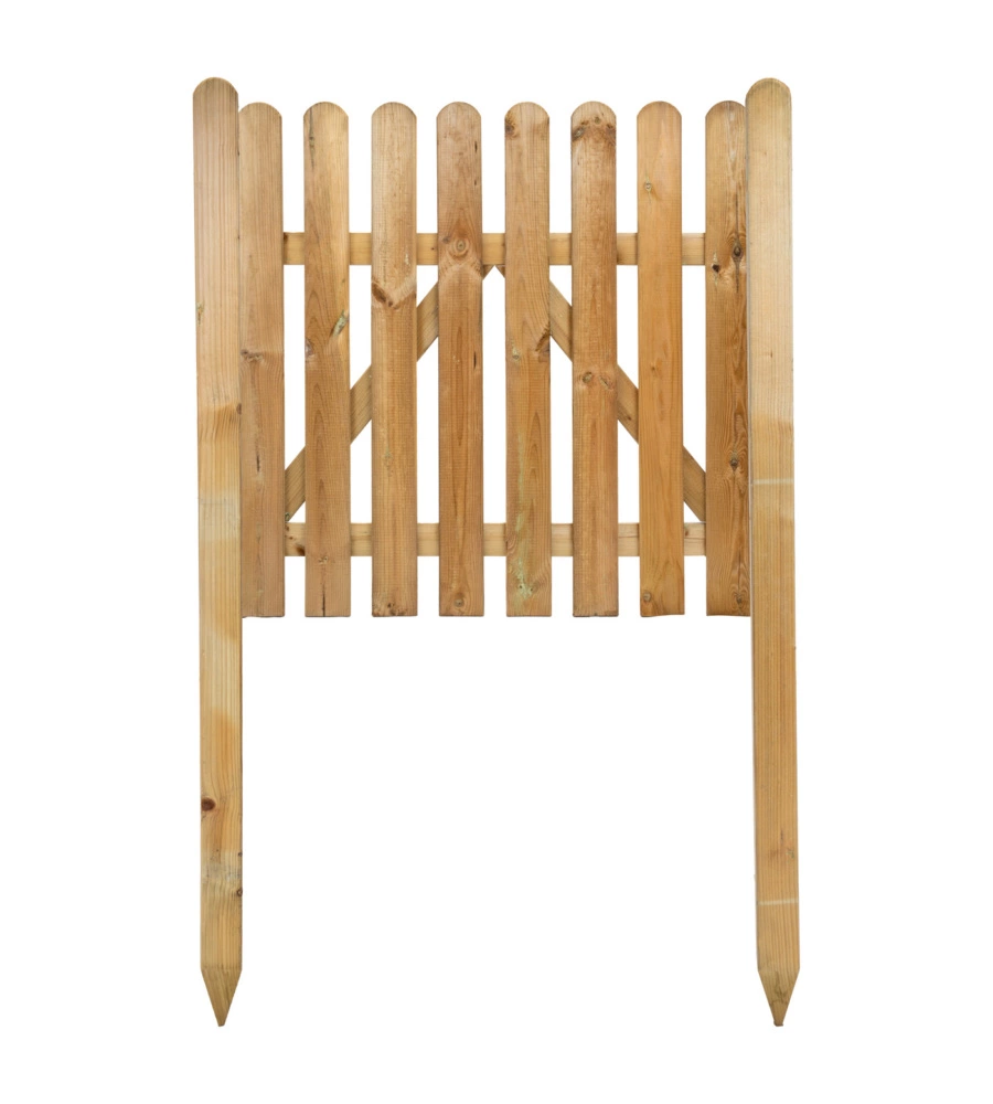 CANCELLO DA ESTERNO IN LEGNO COMPLETO DI FERRAMENTA E PALI 90X16X150 CM