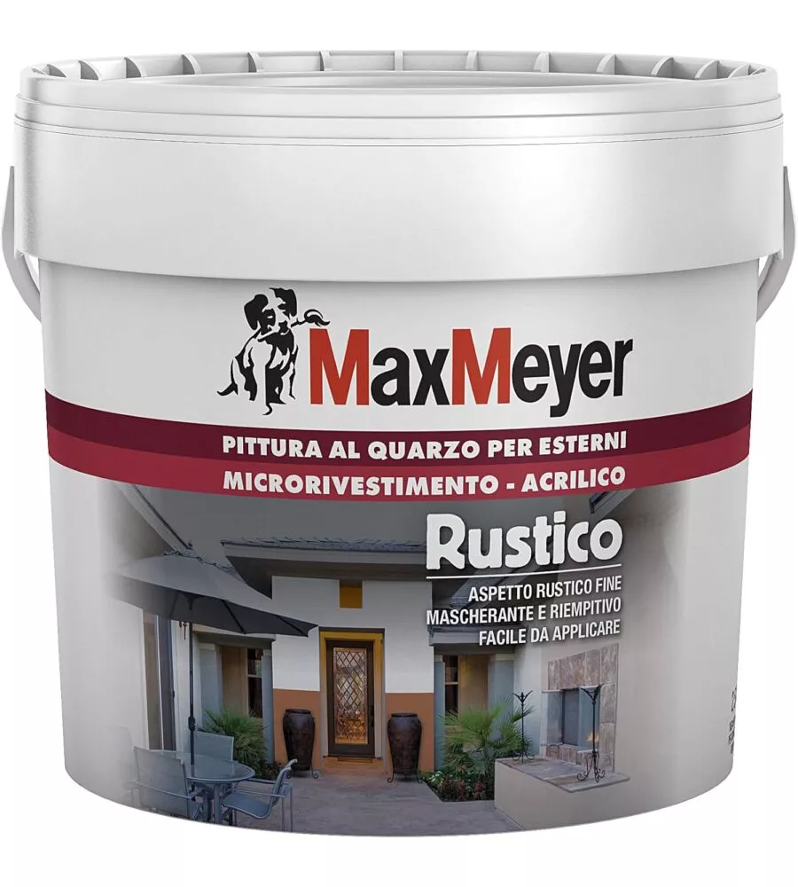 PITTURA AL QUARZO RUSTICO MAX MAYER "QUARZO BIANCO" BIANCO 2,5 LT