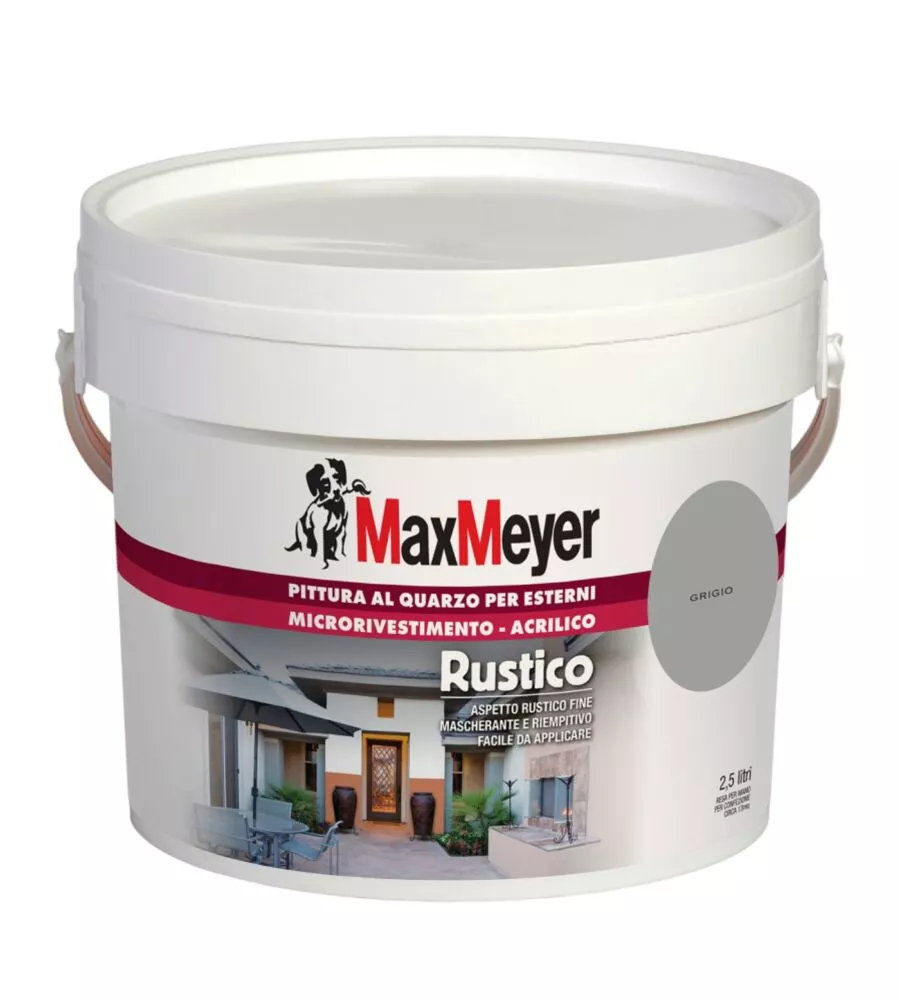 PITTURA MURALE AL QUARZO MAX MEYER "QUARZO RUSTICO" BIANCO 2,5 LT