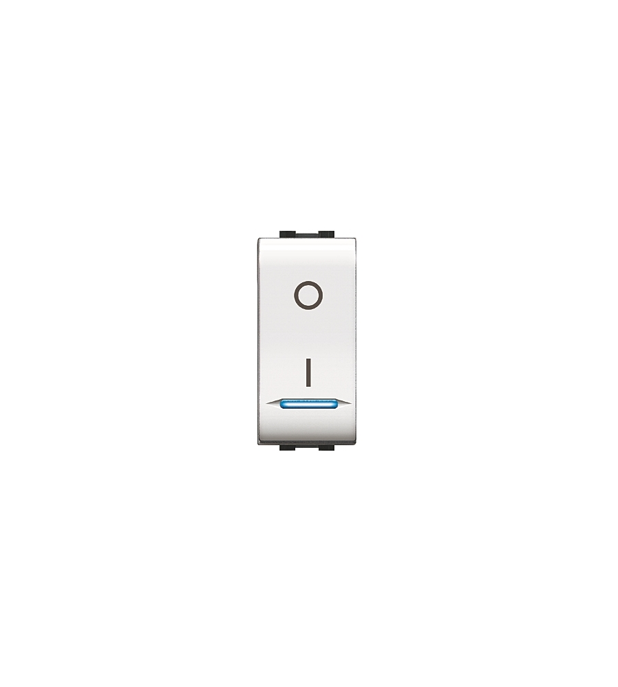 INTERRUTTORE  BIPOLARE ILLUMINABILE SERIE  MYLIFE 16A - BIANCO.
