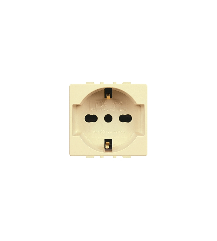 PRESA ITA/SHUCKO 2 MODULI SERIE TONDO'.