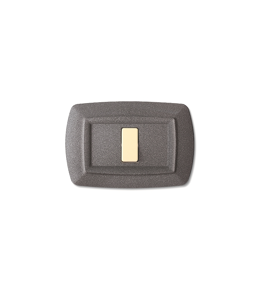 PLACCA  SERIE TONDO' 1 POSTO GRIGIO CHIARO VULCANO.