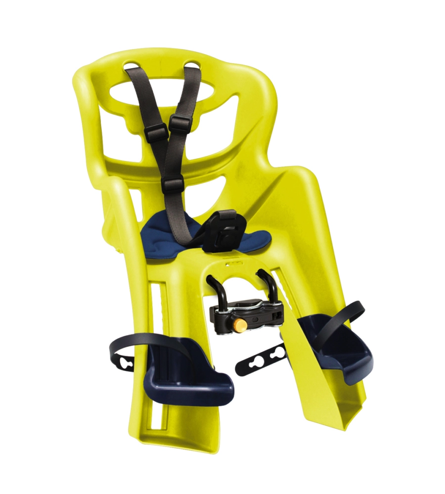 SEGGIOLINO ANTERIORE PER BICICLETTA BELLELLI "TATOO" ALTA VISIBILITÀ, PORTATA MASSIMA 15 KG