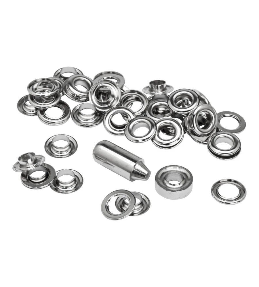 BORCHIE 12 MM. 25 PEZZI + RIBATTITORE BLISTER 25 PEZZI