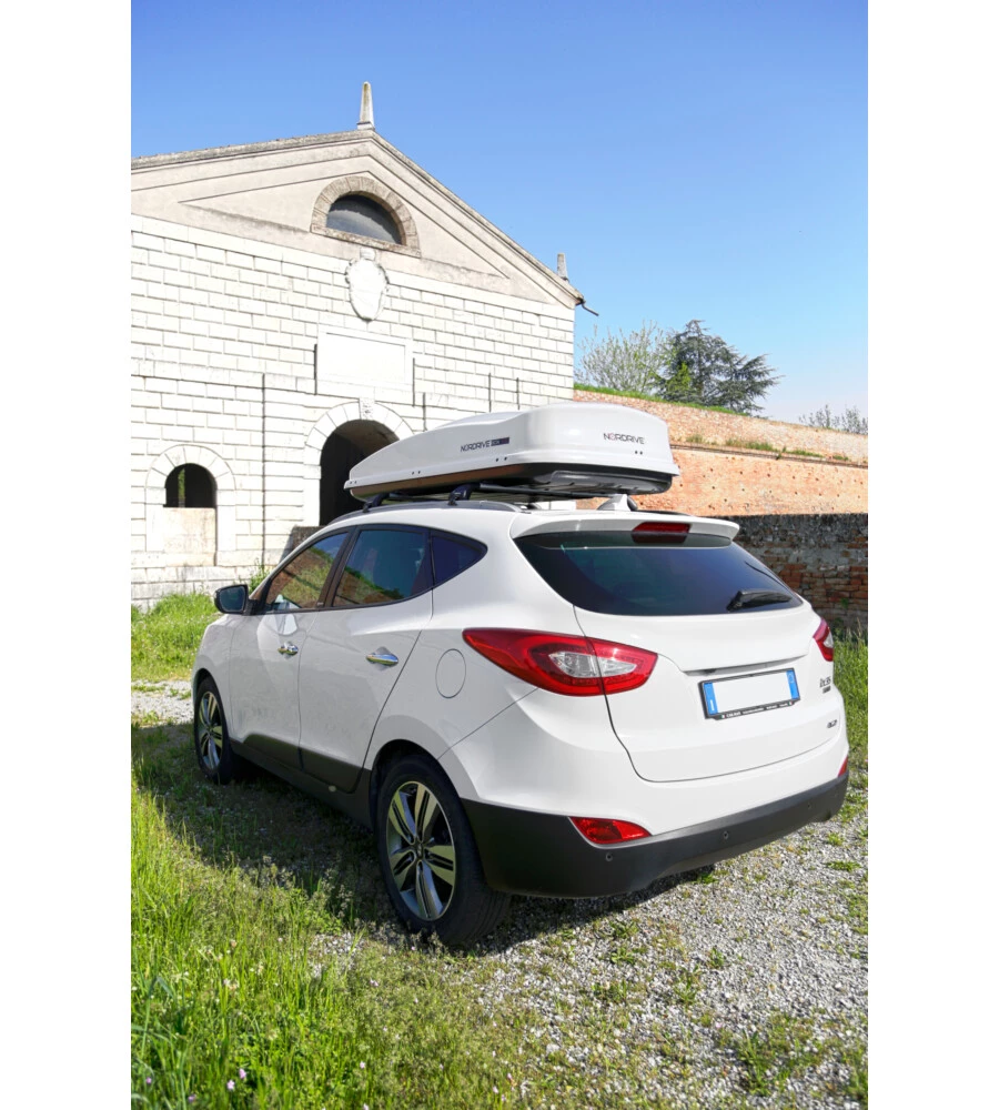 BOX TETTO PER AUTO 530 LITRI  IN ABS BIANCO LUCIDO - N60023