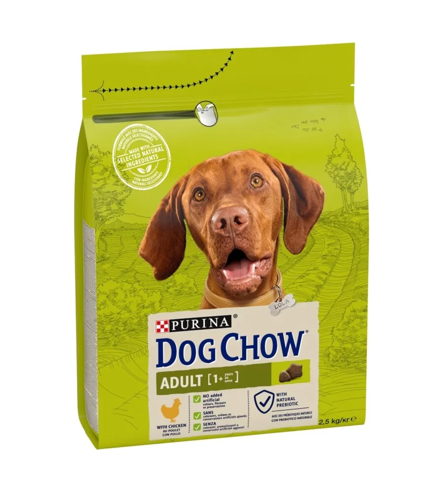 CROCCHETTE PER CANI PURINA "TONUS DOG CHOW" ADULTO DI TUTTE LE TAGLIE CON POLLO 2,5 KG