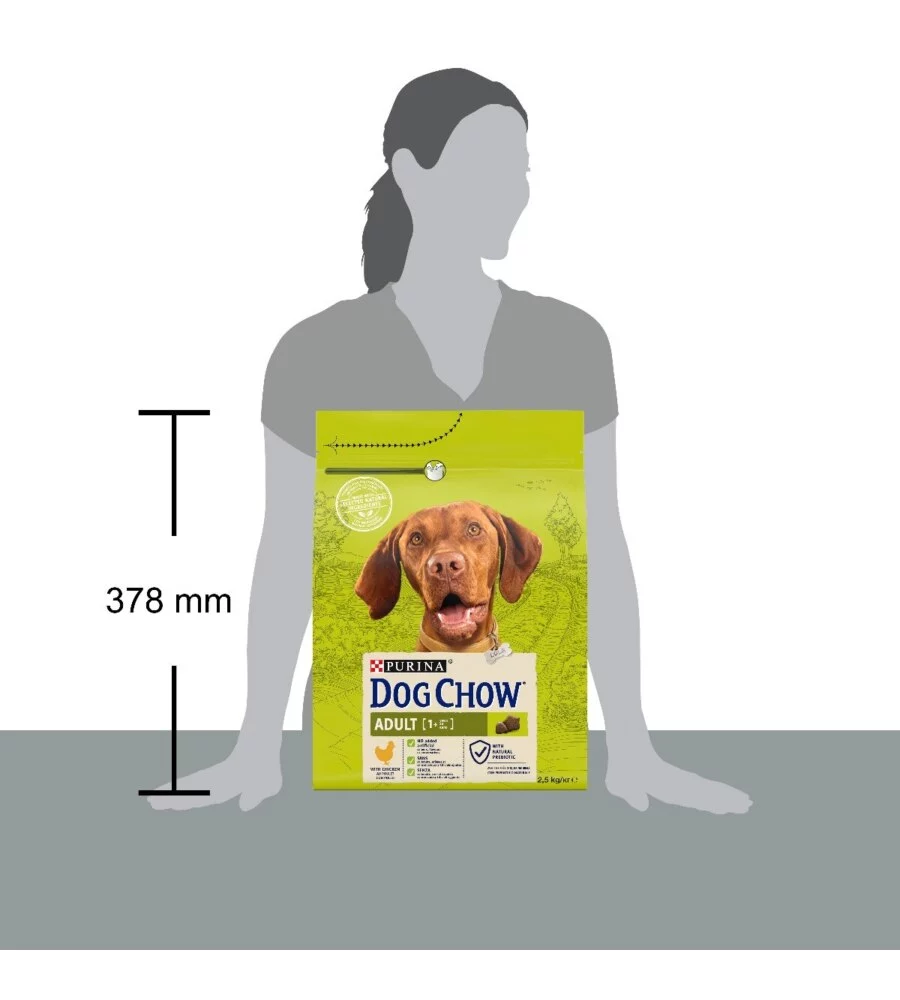 CROCCHETTE PER CANI PURINA "TONUS DOG CHOW" ADULTO DI TUTTE LE TAGLIE CON POLLO 2,5 KG