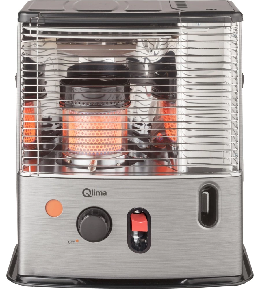 STUFA A COMBUSTIBILE LIQUIDO PORTATILE QLIMA "R 7127" NERO 2,7 KW