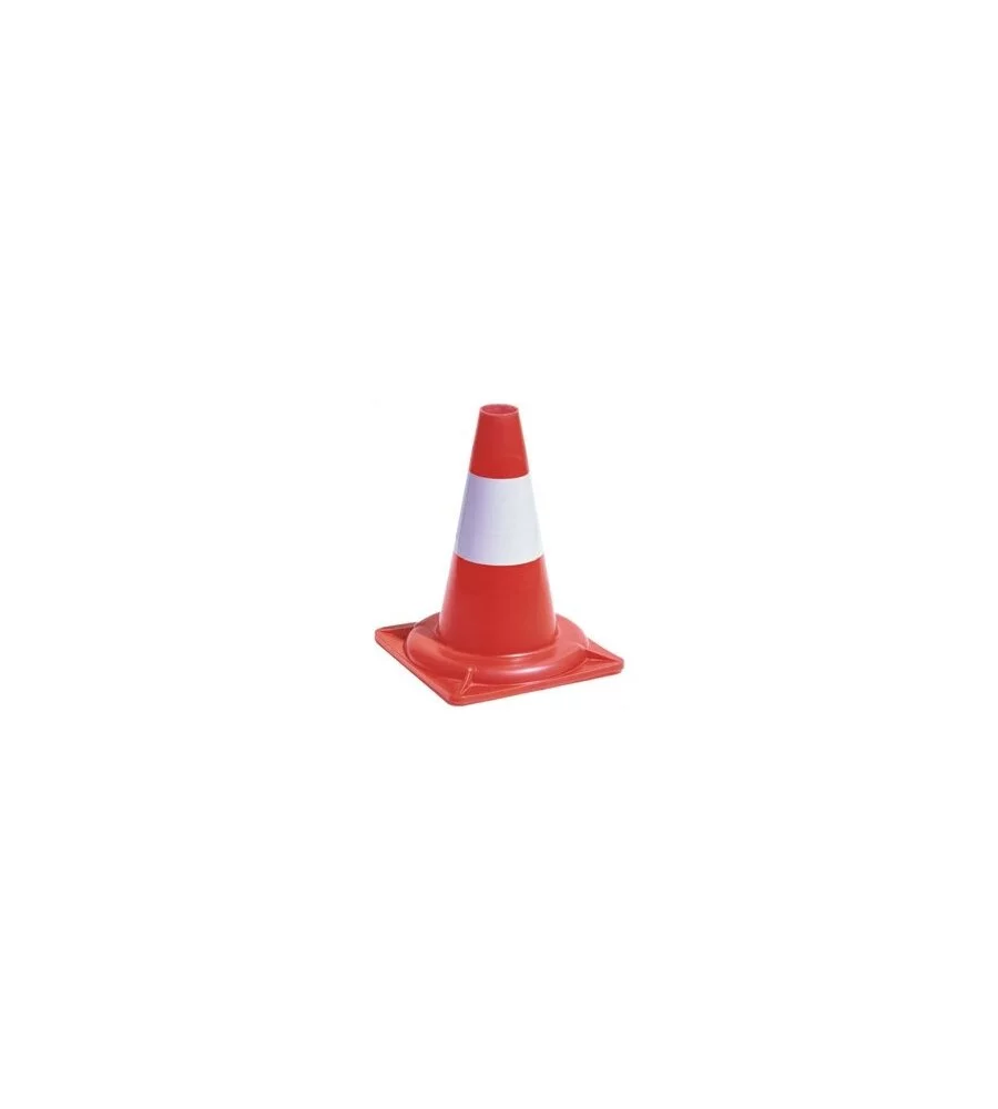 CONO SEGNALETICO BIANCO E ROSSO - H.30 CM.