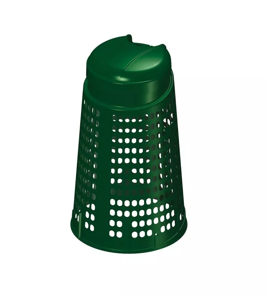 BIDONE TRESPOLO PORTASACCHI GRIGLIATO VERDE DA 110 LITRI
