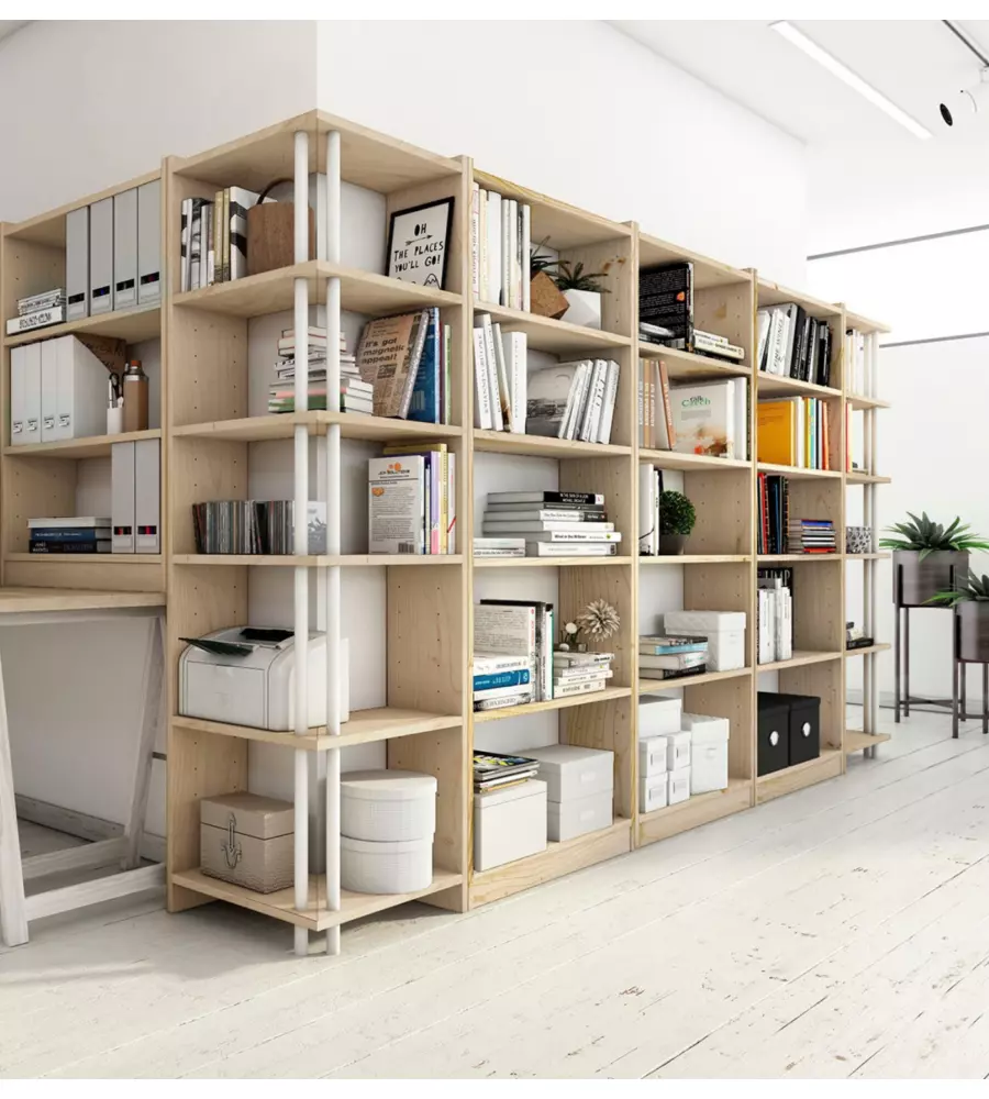 LIBRERIA "GALA" CON 3 RIPIANI 80x25x118 CM