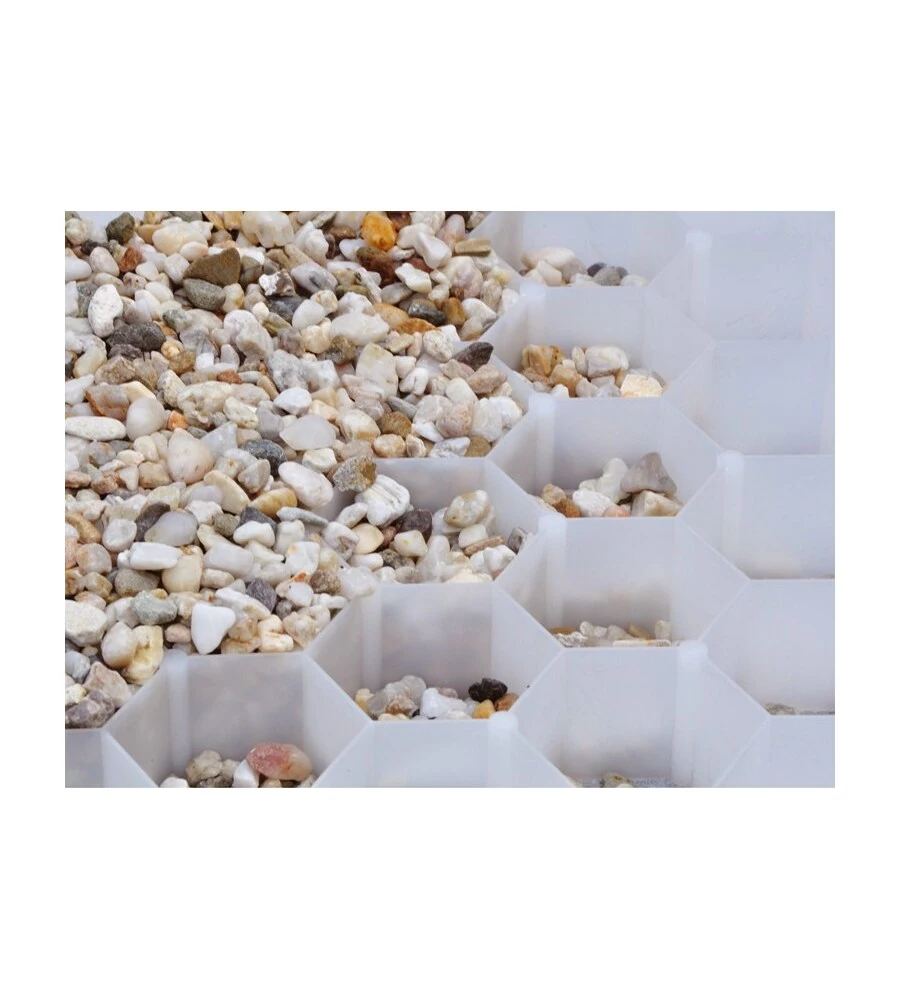 PANNELLO PAVIMENTAZIONE "GRAVELFIX SMART" BIANCO, 40x80 CM
