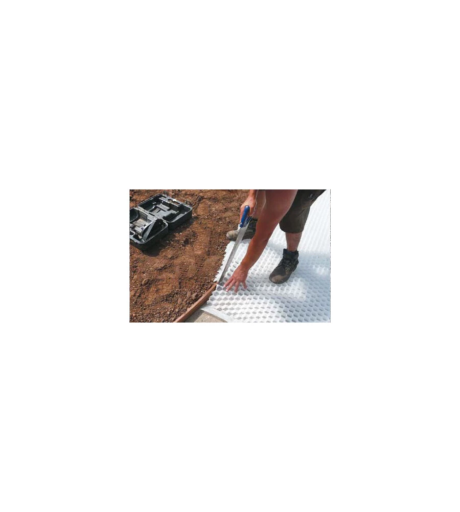 PANNELLO PAVIMENTAZIONE "GRAVELFIX SMART" BIANCO, 40x80 CM